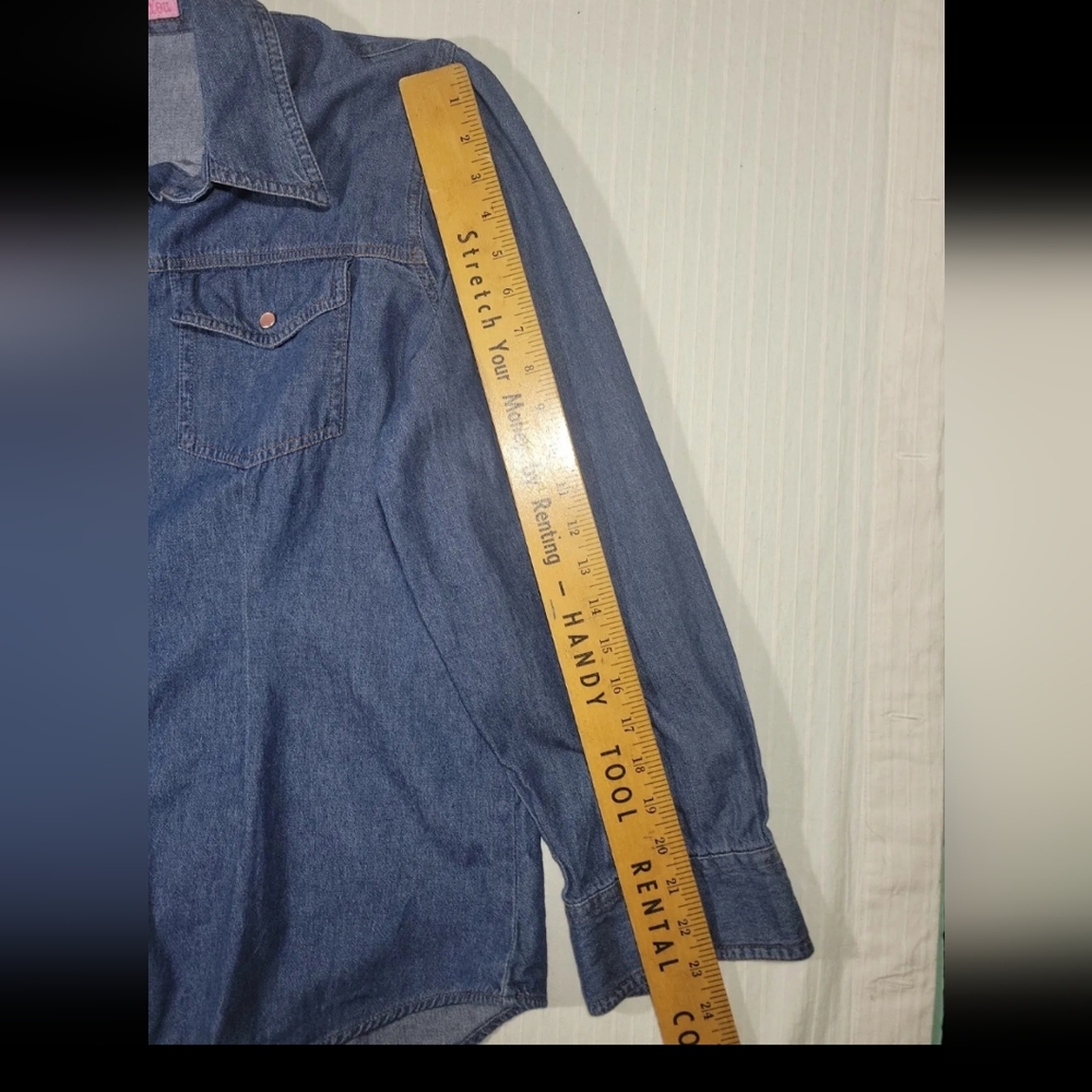 Me and You Jean Long Sleeve Top Size 1X - Picture 8 of 10